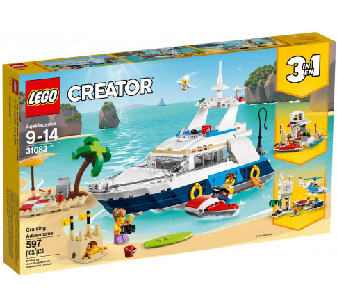 Mô Hình Lego Creator 31083 - Bộ Xếp Hình Du Thuyền - Máy Bay - Ngọn Hải  Đăng 3-