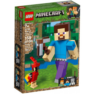Đồ Chơi LEGO Minecraft 21148 - Mô Hình Minecraft Steve và Chim Vẹt (LEGO 21148 Minecraft Steve BigFig with Parrot)