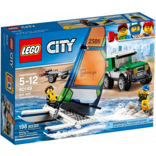 Đồ Chơi LEGO City 60149 - Xe Tải chở Thuyền Catamaran (LEGO City 4x4 with Catamaran 60149)