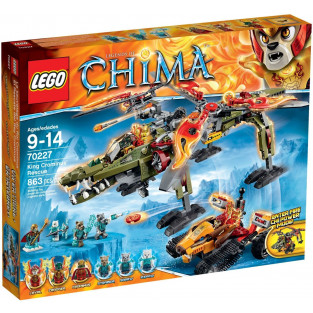 Đồ chơi lắp ráp Trực Thăng Cá Sấu khổng lồ (LEGO Chima King Crominus's Rescure 70227)